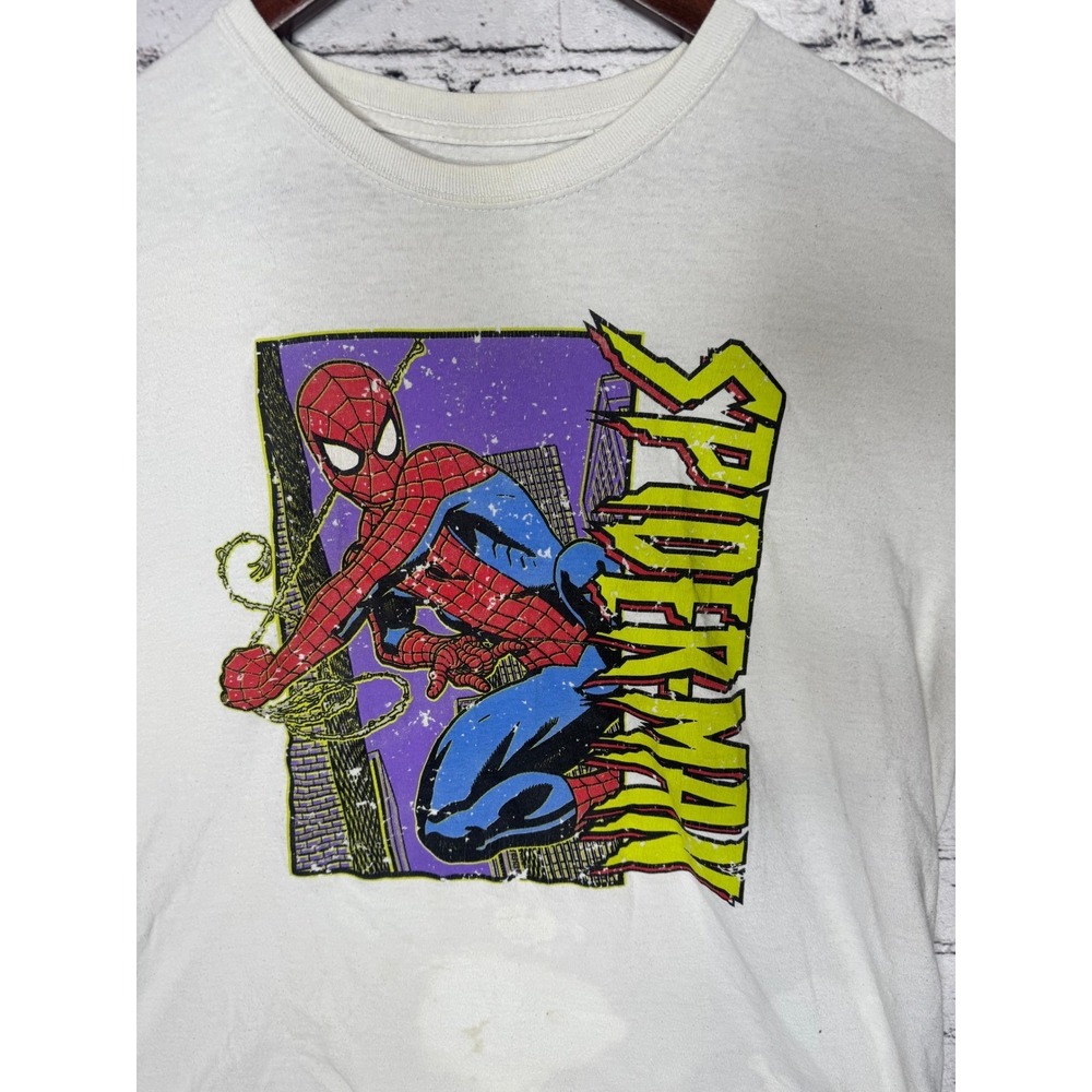 Marvel Spider Man Graphic T Shirt White Men's Size Large L - Picture 2 of 8